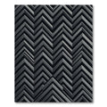 Monochrome Geometric Chevron Illusion Rug