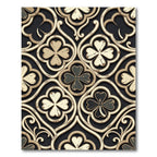 Antique Gold Clover Lattice Rug