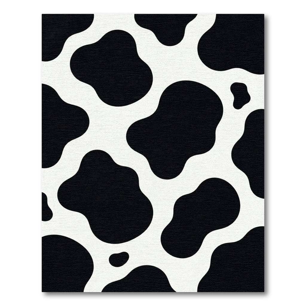 Bold Black White Holstein Spots Rug