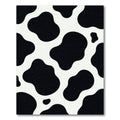 Bold Black White Holstein Spots Rug