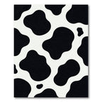 Bold Black White Holstein Spots Rug