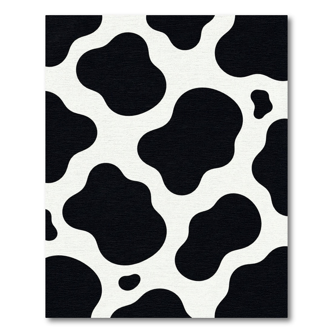Bold Black White Holstein Spots Rug