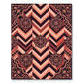Geometric Chevron Mandala Burnt Orange Rug