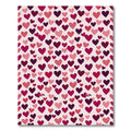 Crimson Pink Hearts Flock Composition Rug