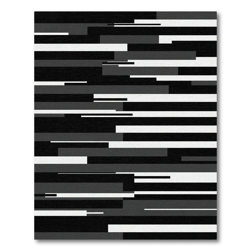 Monochromatic Abstract Geometric Stripes Rug