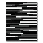 Monochromatic Abstract Geometric Stripes Rug