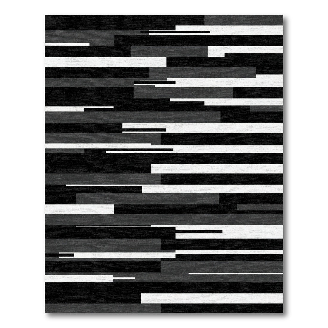 Monochromatic Abstract Geometric Stripes Rug