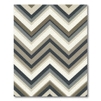 Earthy Grey Tones Zigzag Lines Rug