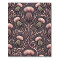 Dusty Rose Thistle Floral Swirl Rug