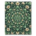 Ethereal Sage Floral Mandala Medallion Rug