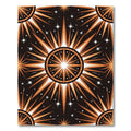 Celestial Gold Sunburst Geometric Art Rug