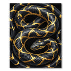 Black Gold Serpent Scale Rug