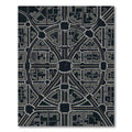 Modern City Layout Geometric Abstract Rug