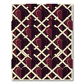 Deep Burgundy Heart Lattice Rug