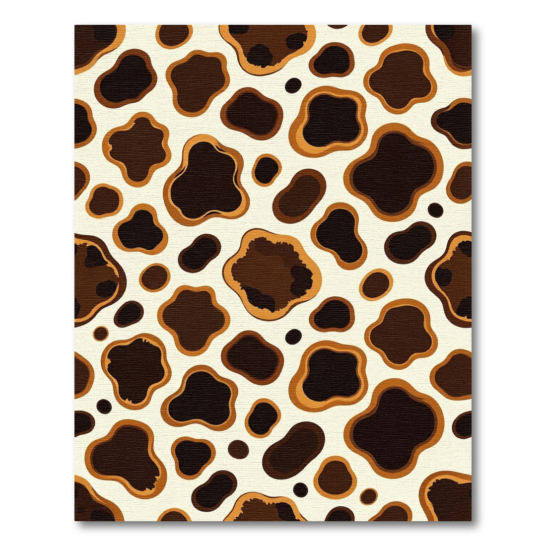 Brown Speckled Organic Shapes Rug