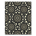 Dark Floral Filigree Medallion Rug