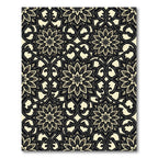Dark Floral Filigree Medallion Rug