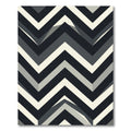 Monochrome Geometric Chevron Zigzag Area Rug