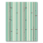 Aqua Teal Mint Cream Stripe Rug