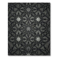 Monochrome Geometric Starburst Tile Rug