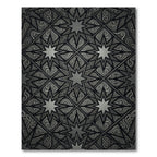 Monochrome Geometric Starburst Tile Rug