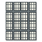 Dark Gray Architectural Window Grid Rug