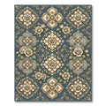 Vintage Ivory Rose Medallion Background Rug