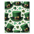 Emerald Leprechaun Hat Shamrock Clover Tile Rug
