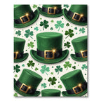 Emerald Leprechaun Hat Shamrock Clover Tile Rug