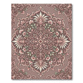 Vintage Rose Floral Scroll Centerpiece Rug
