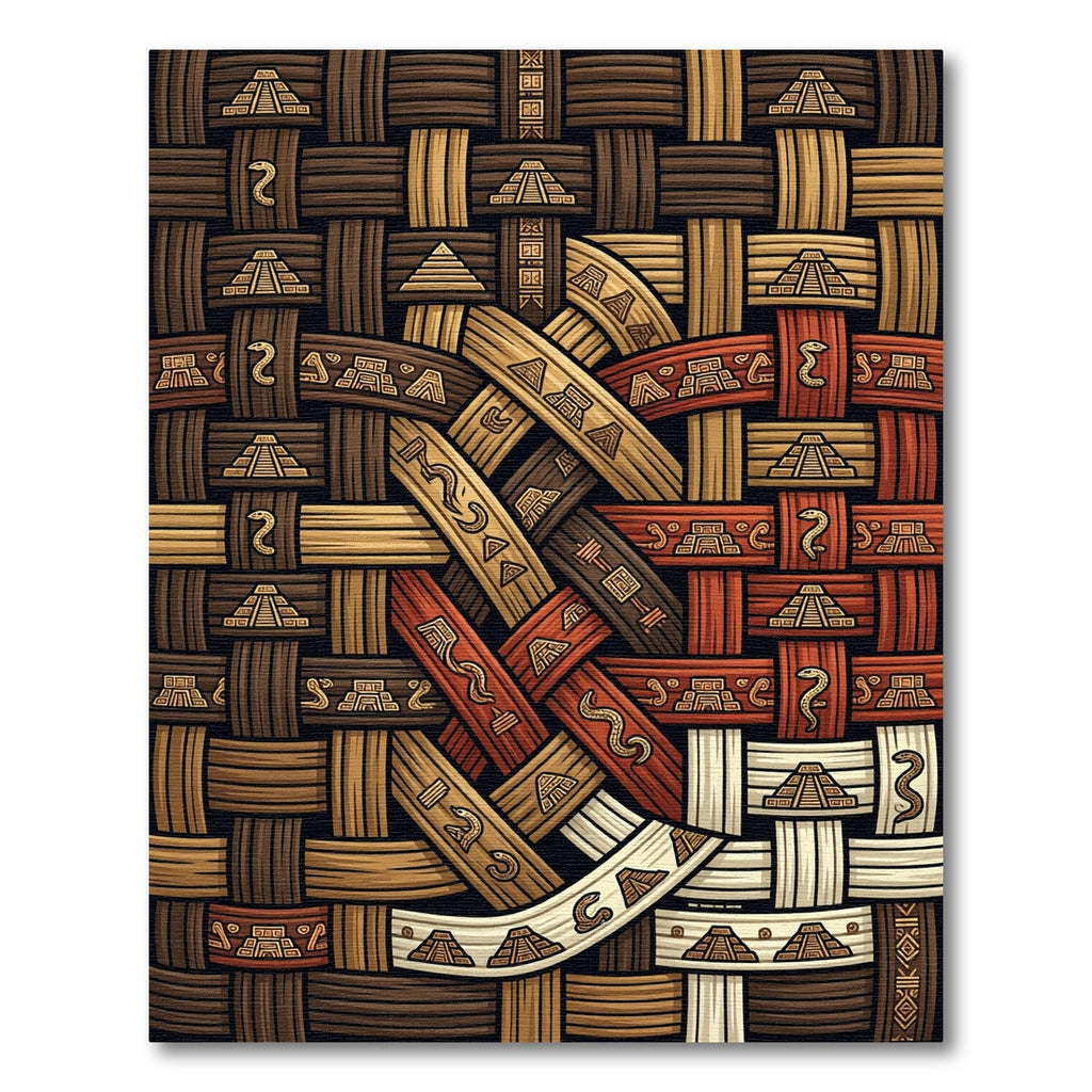Aztec Woven Serpent Earth Tone Earthscape Rug