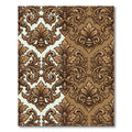 Elegant Gold Damask Victorian Scroll Rug