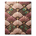 Art Deco Fan Peacock Feather Arrangement Rug