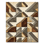 Geometric Staircase Illusion Rug