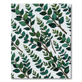 Dark Green Leafy Branch Pattern Rug