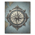 Antique Nautical Compass Silver Mariner Wall Art Rug