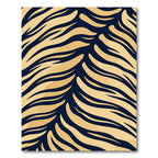 Bold Amber Tiger Stripe Waves Rug