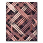 Blush Pink Abstract Crosshatch Lines Rug
