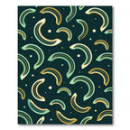 Chic Teal Gold Arches Scattered Rug