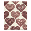 Antique Rose Ornate Filigree Heart Rug