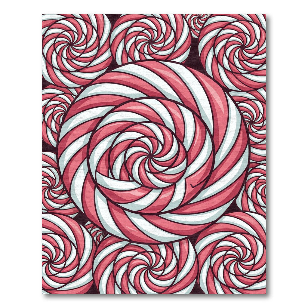 Pink White Swirl Candy Lollipop Rug