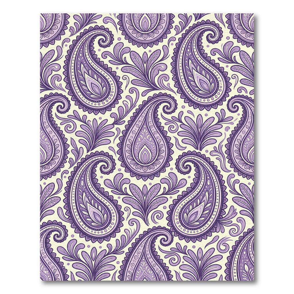 Lavender Paisley With Subtle Swirls Ornament Rug