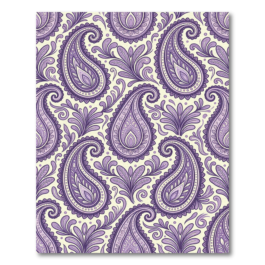 Lavender Paisley With Subtle Swirls Ornament Rug