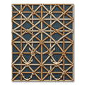 Nautical Rope Anchor Interlocking Geometric Rug