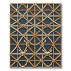 Nautical Rope Anchor Interlocking Geometric Rug