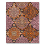 Warm Amethyst Arabesque Medallion Rug