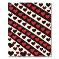 Bold Crimson Heart Diagonal Stripe Rug