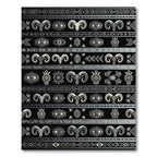 Silver Ram Eye Tribal Stripe Rug