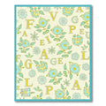 Light Yellow Floral Alphabet Pattern Rug