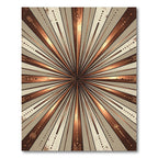 Bronze Gold Sunburst Rays Rug